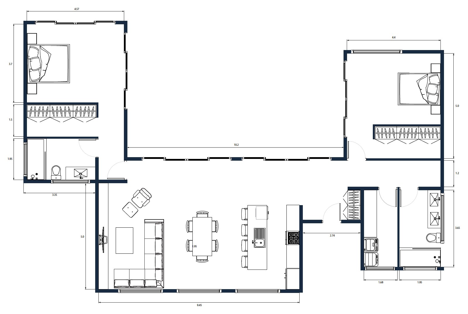 Floor plan · Dimensioned